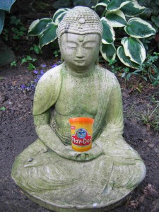 buddha with Play Doh 