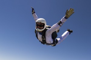 skydiver in free fall