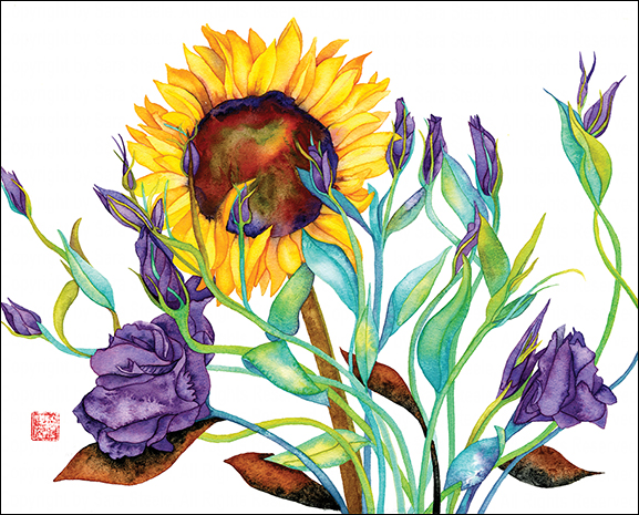 Lisianthus & Sunflower, by Sara Steele. All rights reserved. Used by permission.